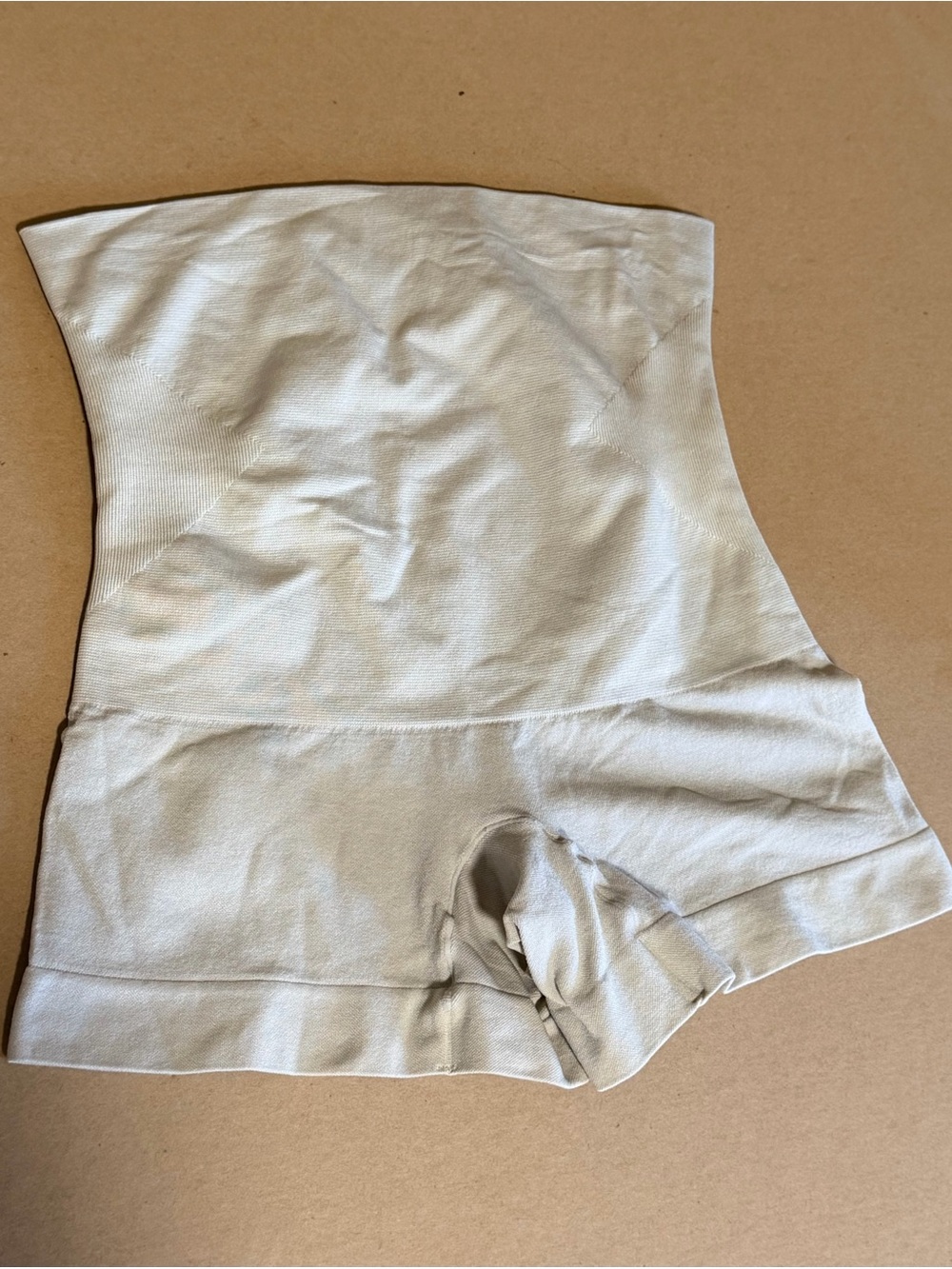 Empetur M Beige Nylon Spandex All Day High Waist Shaper Boyshort